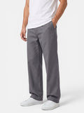 Venatte men's loose fit grey cotton cargo pants with elastic waistband and utility pockets.
