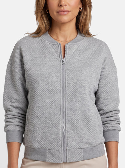 Women's Cozy Zip-Up Knit Cardigan Jacket - Detail